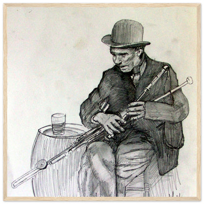 Uilleann Piper Framed Art Print – view 7 | Buy Irish Art