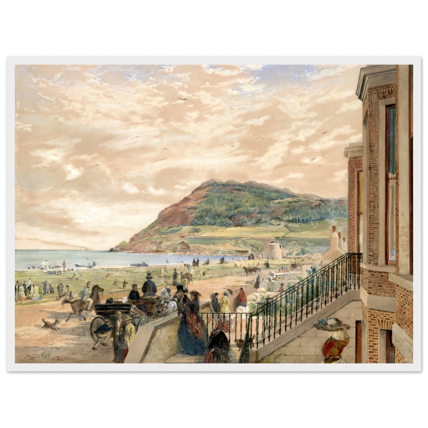 The Seafront at Bray by Erskine Nicol – Irish Art Print – view 13 | Buy Irish Art