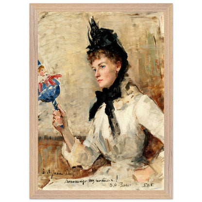 A Lady Holding a Rattle  by Irish Artist Sarah Purser Art Print – view 12 | Buy Irish Art
