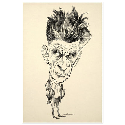 Samuel Beckett (1969) by Edmund Siegfried Valtman - Fine Art Print – size comparison view | Buy Irish Art