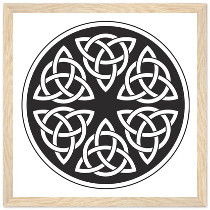 Black and white Celtic knot framed art print – Irish wall art