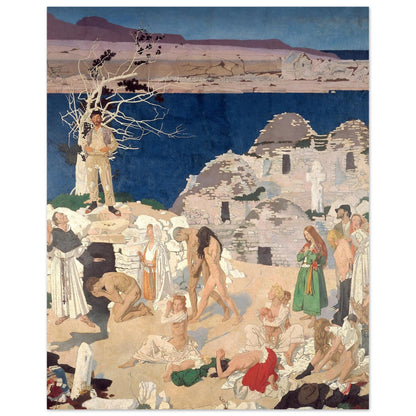 The Holy Well by Irish Artist William Orpen Art Print – framed print close-up | Buy Irish Art
