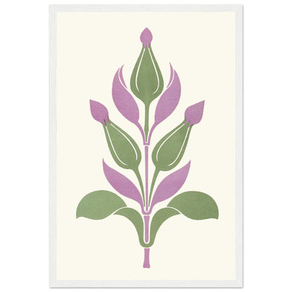Agreeable Contrast of Plum-Violet and Sage-Green - Framed Art Print by James Ward – size comparison view | Buy Irish Art