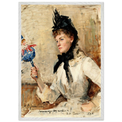 A Lady Holding a Rattle  by Irish Artist Sarah Purser Art Print – view 21 | Buy Irish Art