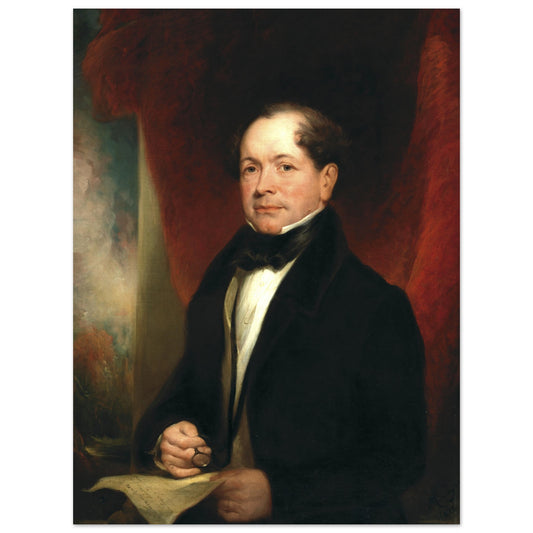 Portrait of Thomas Moore - Irish Poet and Icon - 1835 Art Print by George Francis Mulvany – framed print close-up | Buy Irish Art