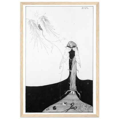 But Trust the Muse, She Saw it Upward Rise" by Harry Clarke Framed Print – size comparison view | Buy Irish Art