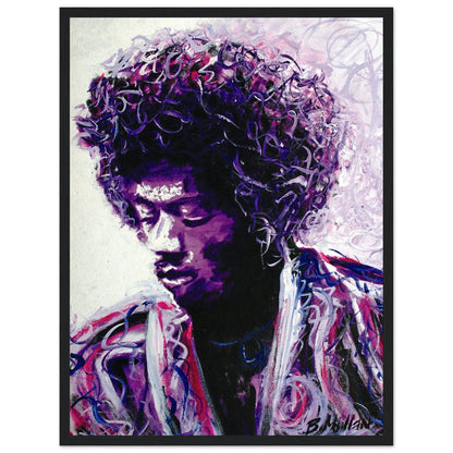 Jimi Hendrix Purple Haze Framed Wall Art Print by Irish Artist – view 14 | Buy Irish Art