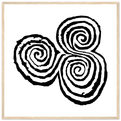 Newgrange Carving Triskelion Tri-Spiral Ancient Megalithic Symbol Framed Walll Art Print – view 6 | Buy Irish Art