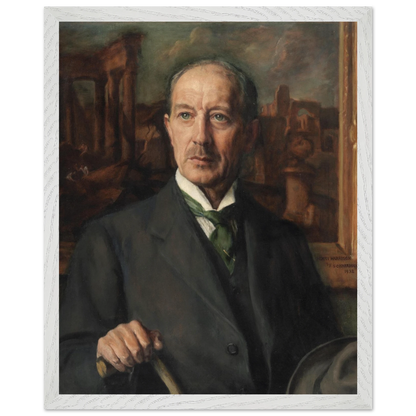 Portrait of Henry Harrison by his sister Sarah Cecilia Harrison, art print in a white frame, 40x50 cm