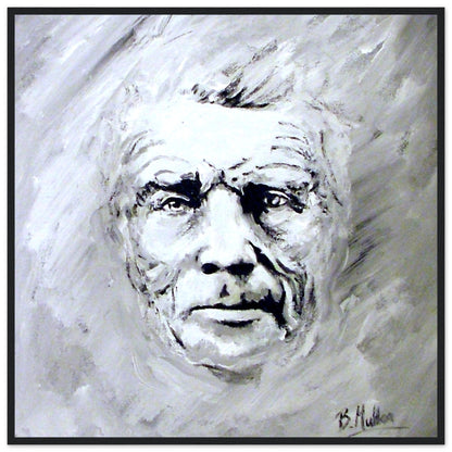 Samuel Beckett Portrait Framed Art Print by Irish Artist – Irish wall art print | Buy Irish Art