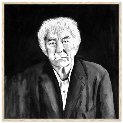 Seamus Heaney Art Print by Ó Maoláin – size comparison view | Buy Irish Art