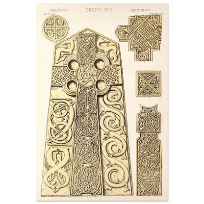 Celtic No.1 by Owen Jones – Exquisite Reproduction Print – framed print close-up | Buy Irish Art