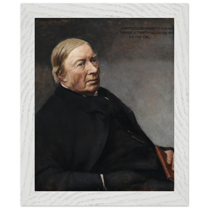 Portrait of Rev. John Pentland Mahaffy, attributed to Sarah Cecilia Harrison, art print in a white frame, 20x25 cm
