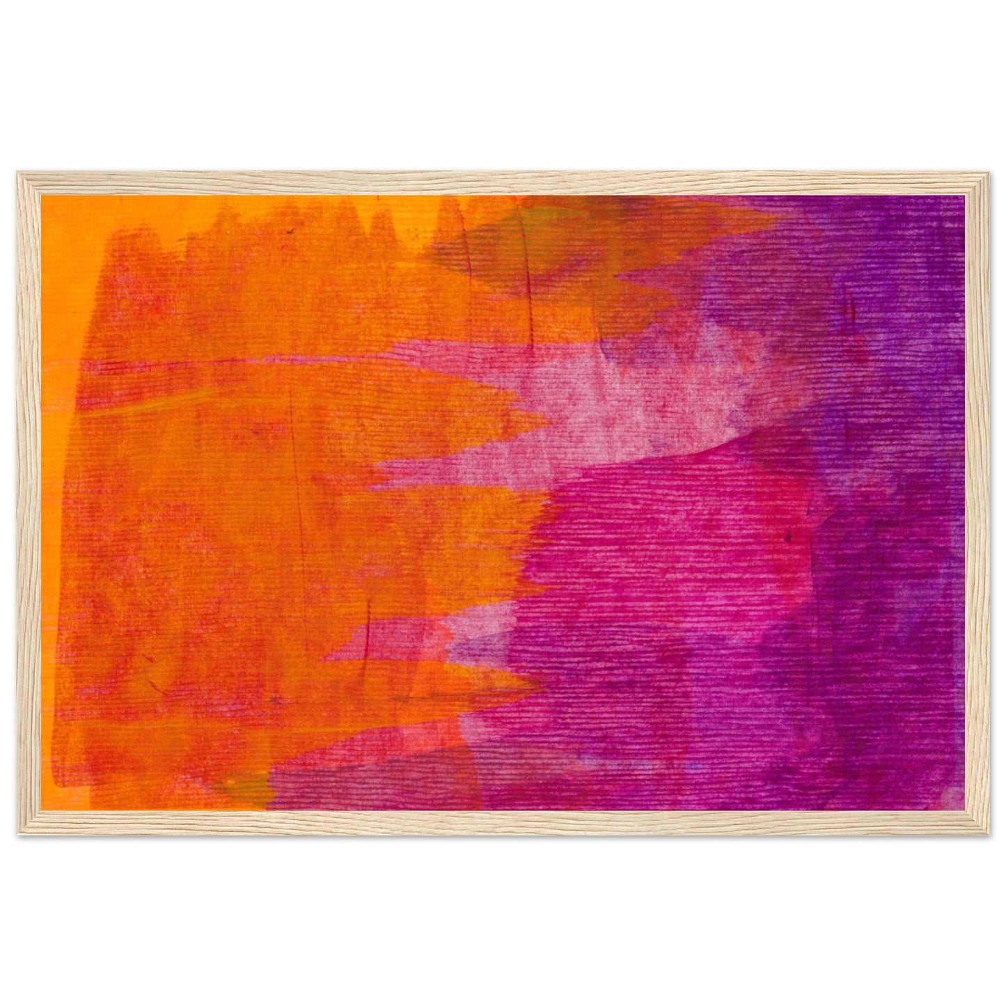 Minimalist Abstract Modern Style Orange & Pruple Framed Print – Irish wall art print | Buy Irish Art