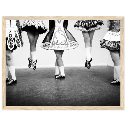 Irish Dancing Black & White Photographic Framed Wall Art Print – size comparison view | Buy Irish Art