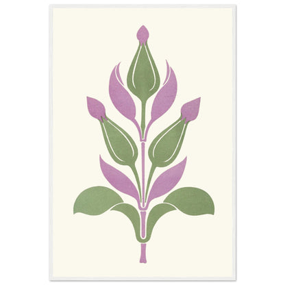 Agreeable Contrast of Plum-Violet and Sage-Green - Framed Art Print by James Ward – room setting display | Buy Irish Art