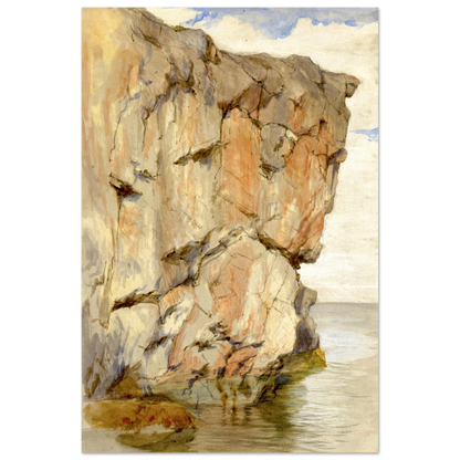 A Cliff at Howth, County Dublin Drawings by Irish Artist Frederic William Burton – Irish gift | Buy Irish Art