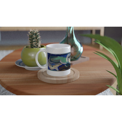 Sea Rhythm Mug by Mainie Jellett – detail view | Buy Irish Art