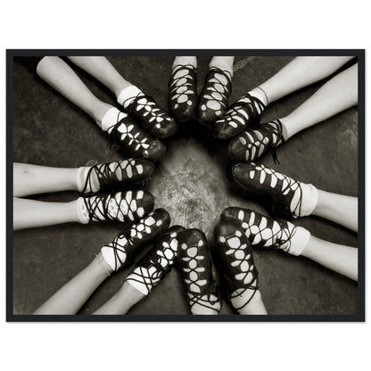 Irish Dancing Shoes Black & White Photographic Framed Wall Art Print – framed print close-up | Buy Irish Art