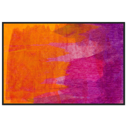 Minimalist Abstract Modern Style Orange & Pruple Framed Print – framed print close-up | Buy Irish Art