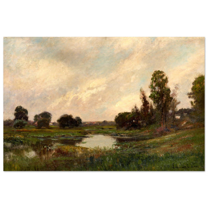 The River by Irish-American Artist Edward Gay Art Print – framed print close-up | Buy Irish Art