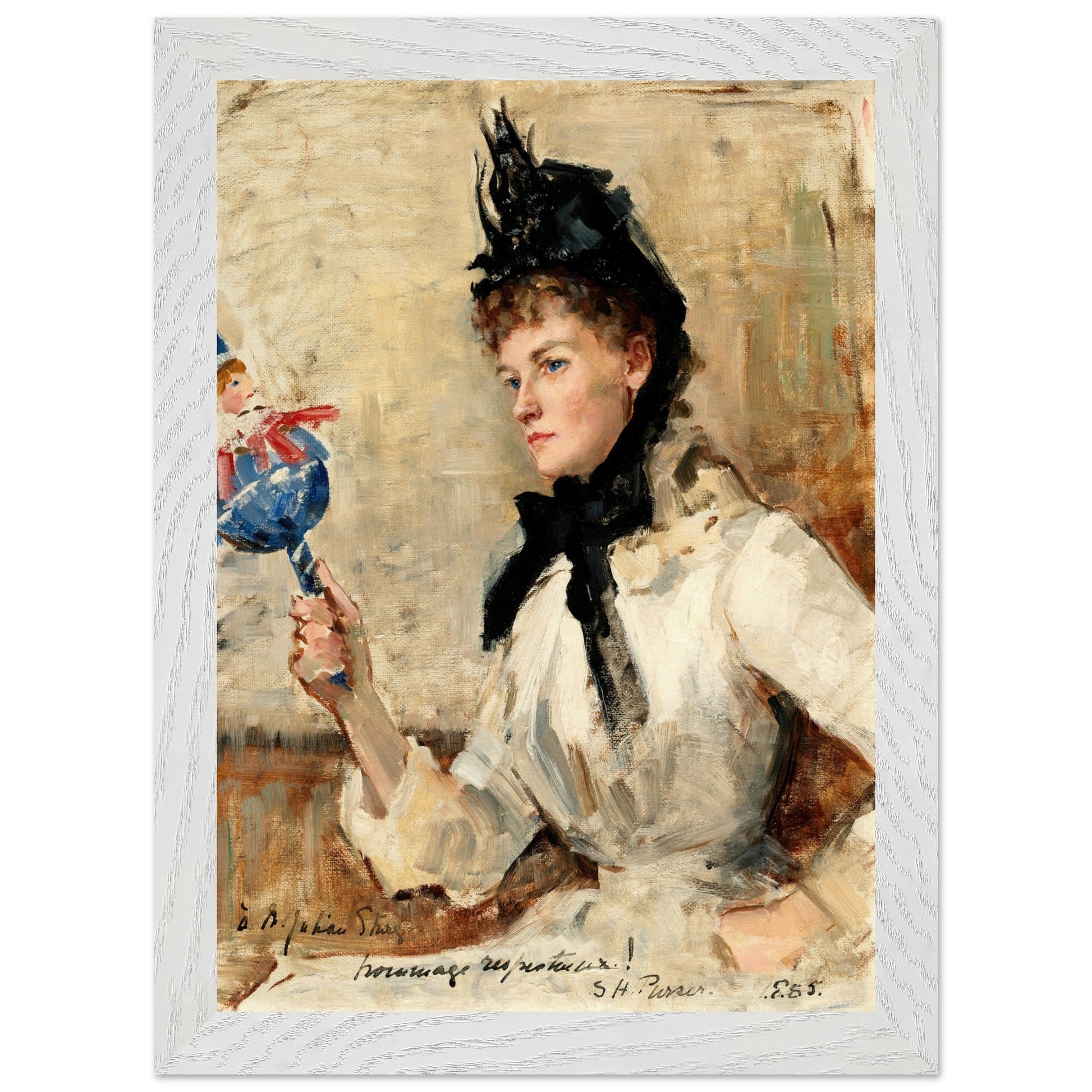 A Lady Holding a Rattle  by Irish Artist Sarah Purser Art Print – view 13 | Buy Irish Art
