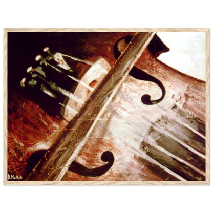 Irish Fiddle & Bow - Framed Wall Art Print by Irish Artist – detail view | Buy Irish Art