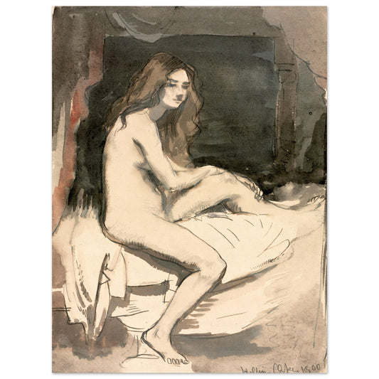 Study of a Female Nude by Irish Artist William Orpen - Art Print – framed print close-up | Buy Irish Art