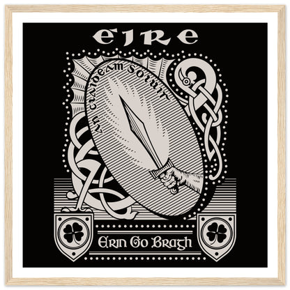Erin Go Bragh – “Ireland Forever” Irish Heritage Framed Art Print – size comparison view | Buy Irish Art