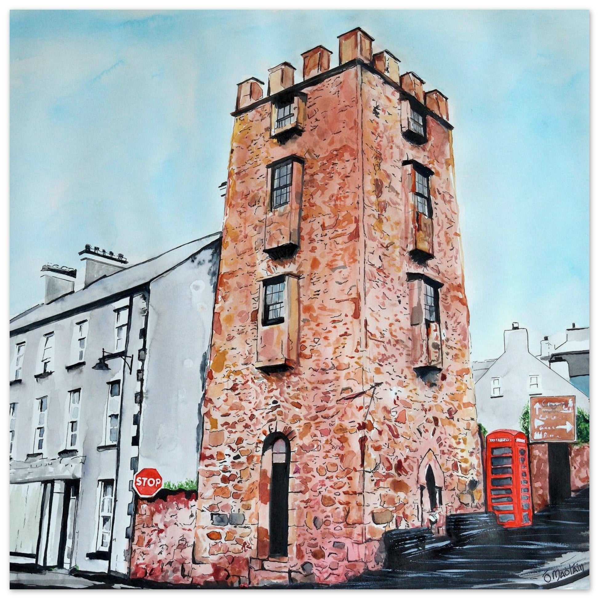 The Curfew Tower Cushendall Framed Art Print – view 17 | Buy Irish Art