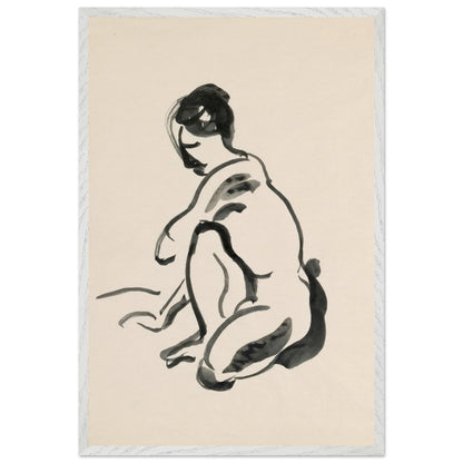 A Crouched Female Nude — Mainie Jellett | Irish Art Print – detail view | Buy Irish Art