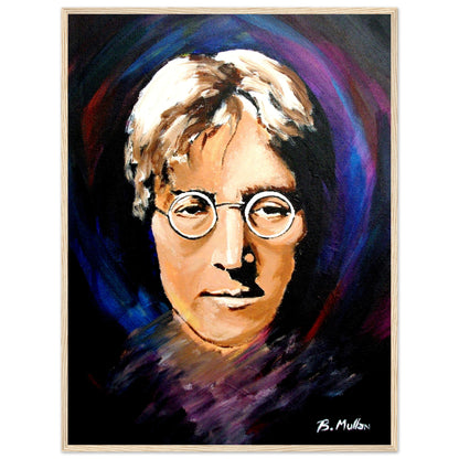 John Lennon Portrait Framed Wall Art Print by Irish Artist – framed print close-up | Buy Irish Art