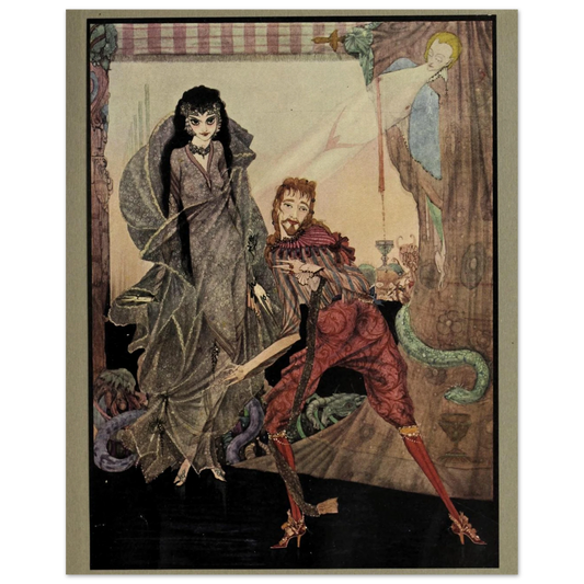 Harry Clarke Art Print – Poe’s Tales of Mystery (1923) – “Slowly Opened Eyes” | Museum-Quality Framed Reproduction – Irish wall art print | Buy Irish Art