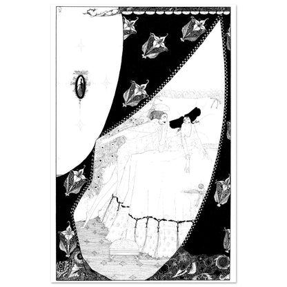 Her Guardian Sylph Prolonged the Happy Rest by Irish Artist Harry Clarke Art Print – room setting display | Buy Irish Art