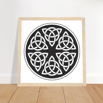 Circular Celtic knot design print – minimalist Irish decor