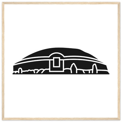 Modern Irish Minimalist Newgrange Illustration Framed Wall Art Print – view 7 | Buy Irish Art