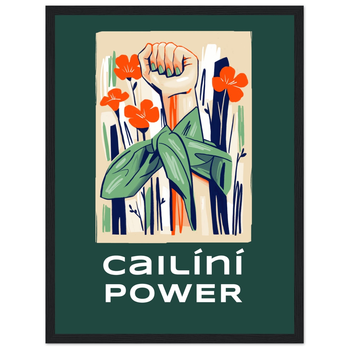 Cailíní Power – Irish Girl Power Art Print | Feminist Wall Art – view 10 | Buy Irish Art