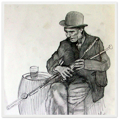 Uilleann Piper Framed Art Print – view 8 | Buy Irish Art