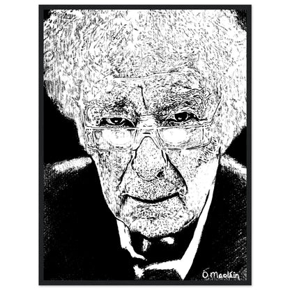 Seamus Heaney Framed Art Print by Irish Artist – room setting display | Buy Irish Art