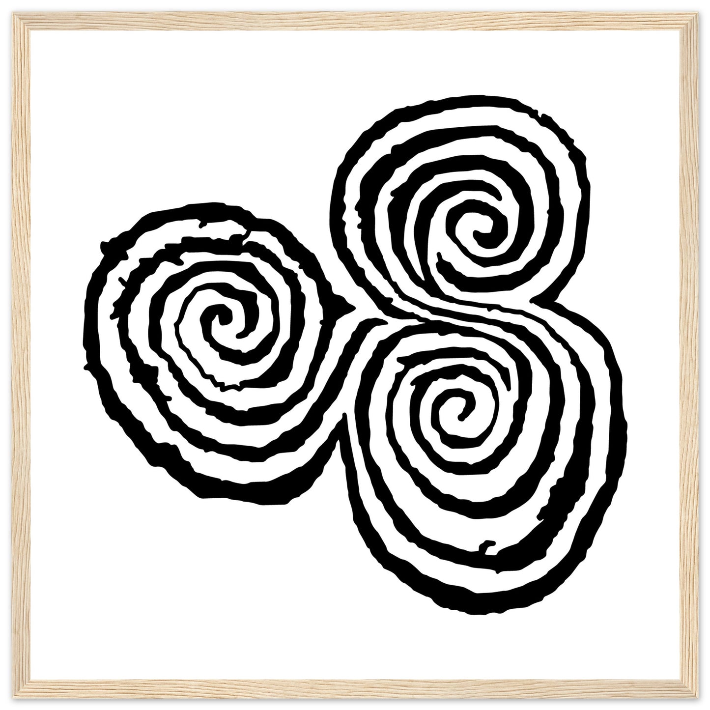 Newgrange Carving Triskelion Tri-Spiral Ancient Megalithic Symbol Framed Walll Art Print