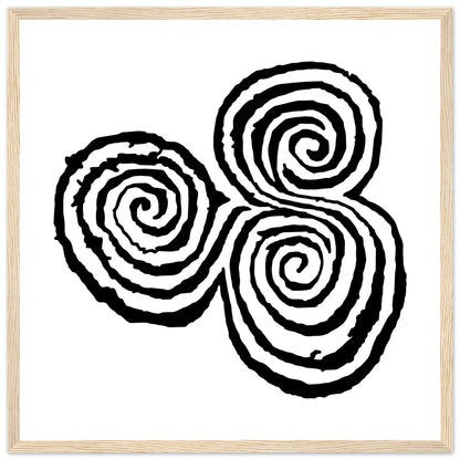 Newgrange Carving Triskelion Tri-Spiral Ancient Megalithic Symbol Framed Walll Art Print – view 8 | Buy Irish Art