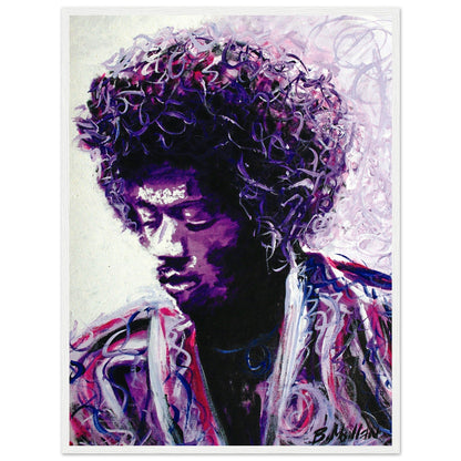 Jimi Hendrix Purple Haze Framed Wall Art Print by Irish Artist – view 11 | Buy Irish Art