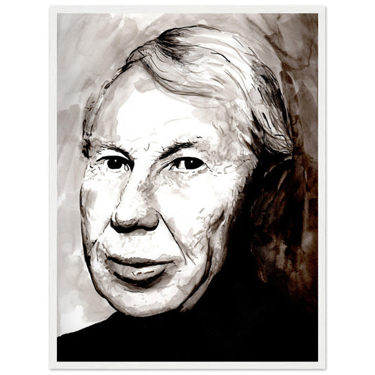 Louis le Brocquy Portrait Art Print by Ó Maoláin – framed print close-up | Buy Irish Art