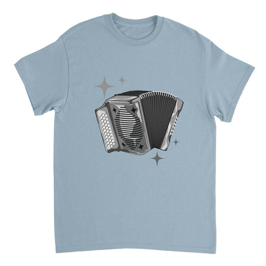 Accordion T-Shirt – front detail view | Buy Irish Art
