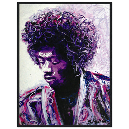 Jimi Hendrix Purple Haze Framed Wall Art Print by Irish Artist – view 12 | Buy Irish Art