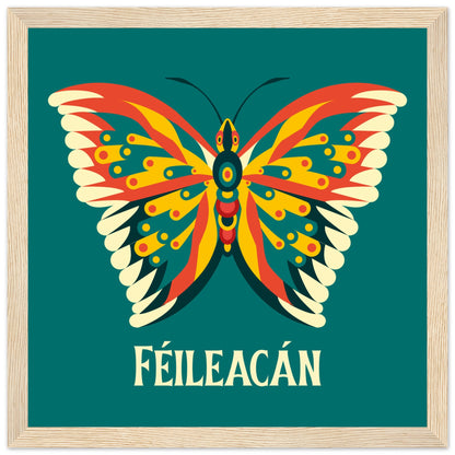 Féileacán - Butterfly Irish Language Print – size comparison view | Buy Irish Art