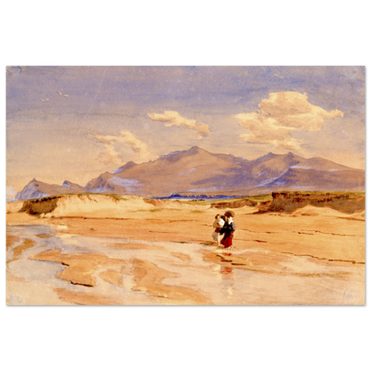 Muiríoch Beach, Corca Dhuibhne, Co. Kerry by Irish Artist Frederic William Burton – detail view | Buy Irish Art