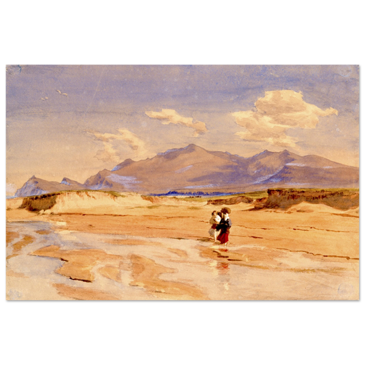 Muiríoch Beach, Corca Dhuibhne, Co. Kerry by Irish Artist Frederic William Burton – detail view | Buy Irish Art