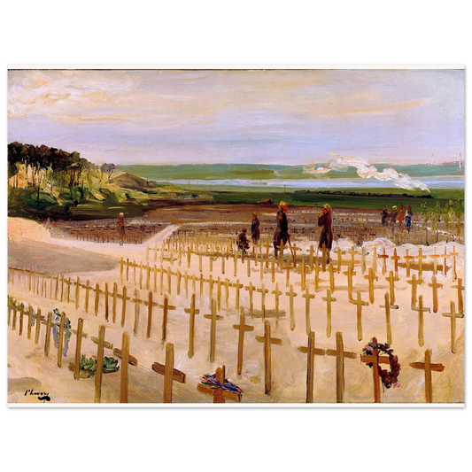 The Cemetery, Étaples (1919) by Sir John Lavery, unframed art print, 30x40 cm