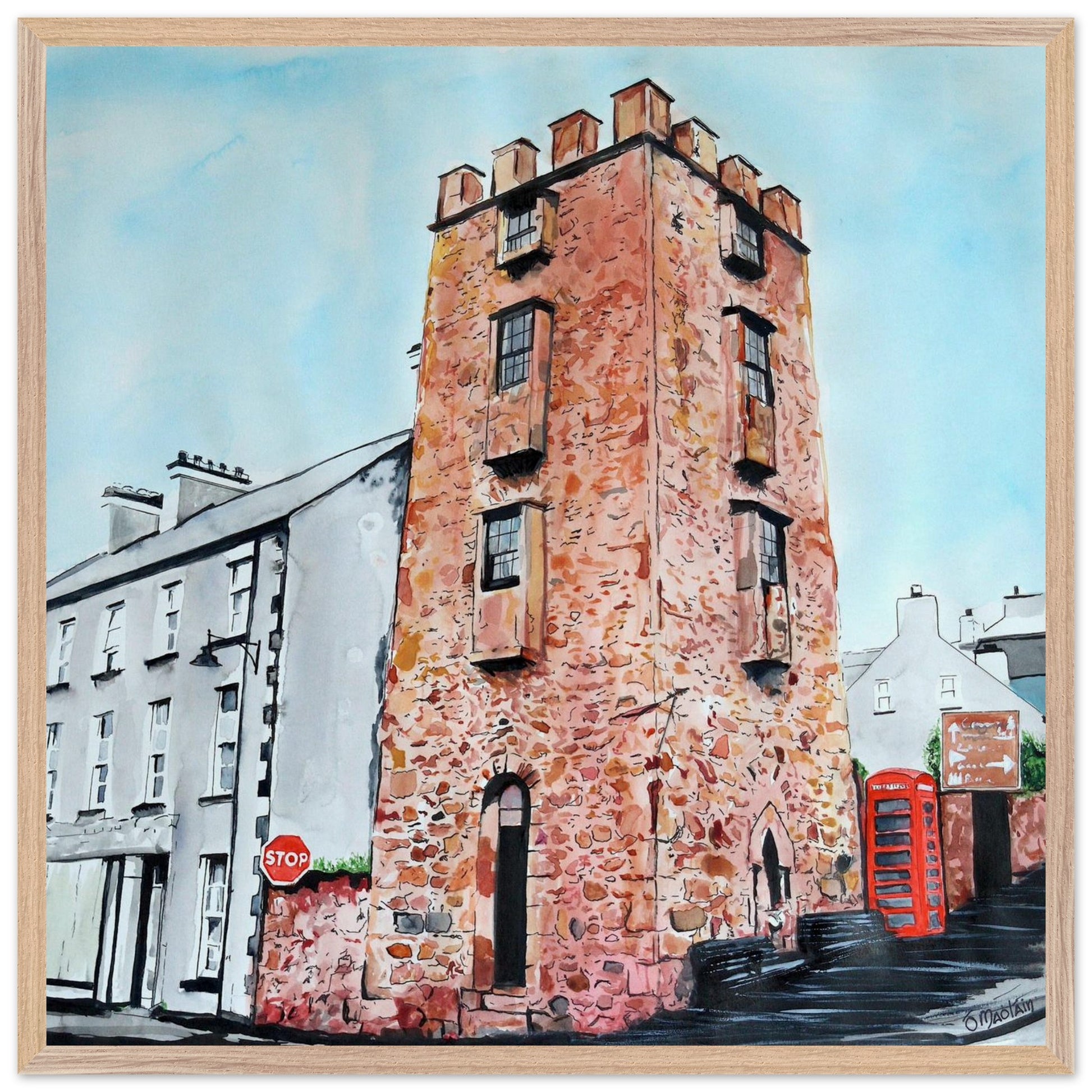 The Curfew Tower Cushendall Framed Art Print – view 26 | Buy Irish Art
